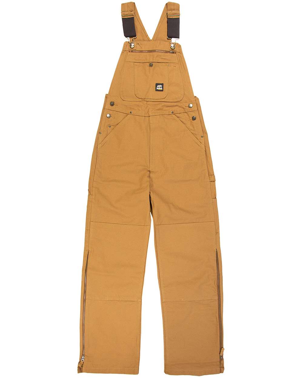 Berne Apparel Men's Slab Unlined Duck Bib Overall. B1067 - Brown Duck_42