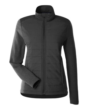 Devon & Jones Women's New Classics® Charleston Hybrid Jacket. DG704W - Black/ Melange Black