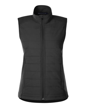 Devon & Jones Women's New Classics® Charleston Hybrid Vest. DG706W - Black/ Melange Black