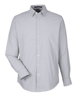 Devon & Jones Men's CrownLux Performance® Microstripe Dress Shirt. DG537 - Graphite/ White