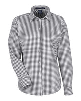 Devon & Jones Women's CrownLux Performance® Gingham Dress Shirt. DG536W - Graphite/ White