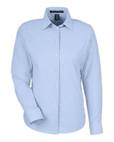 Devon & Jones Women's CrownLux Performance® Microstripe Dress Shirt. DG537W - French Blue/ White