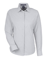 Devon & Jones Women's CrownLux Performance® Microstripe Dress Shirt. DG537W - Graphite/ White