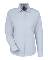 Devon & Jones Women's CrownLux Performance® Microstripe Dress Shirt. DG537W - Navy/ White