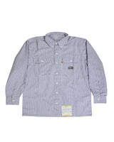 Berne Apparel Men's Flame-Resistant Down Plaid Work Shirt. FRSH21 - Navy