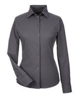 Devon & Jones Women's CrownLux Performance® Tonal Mini Check Woven Dress Shirt. DG535W - Carbon