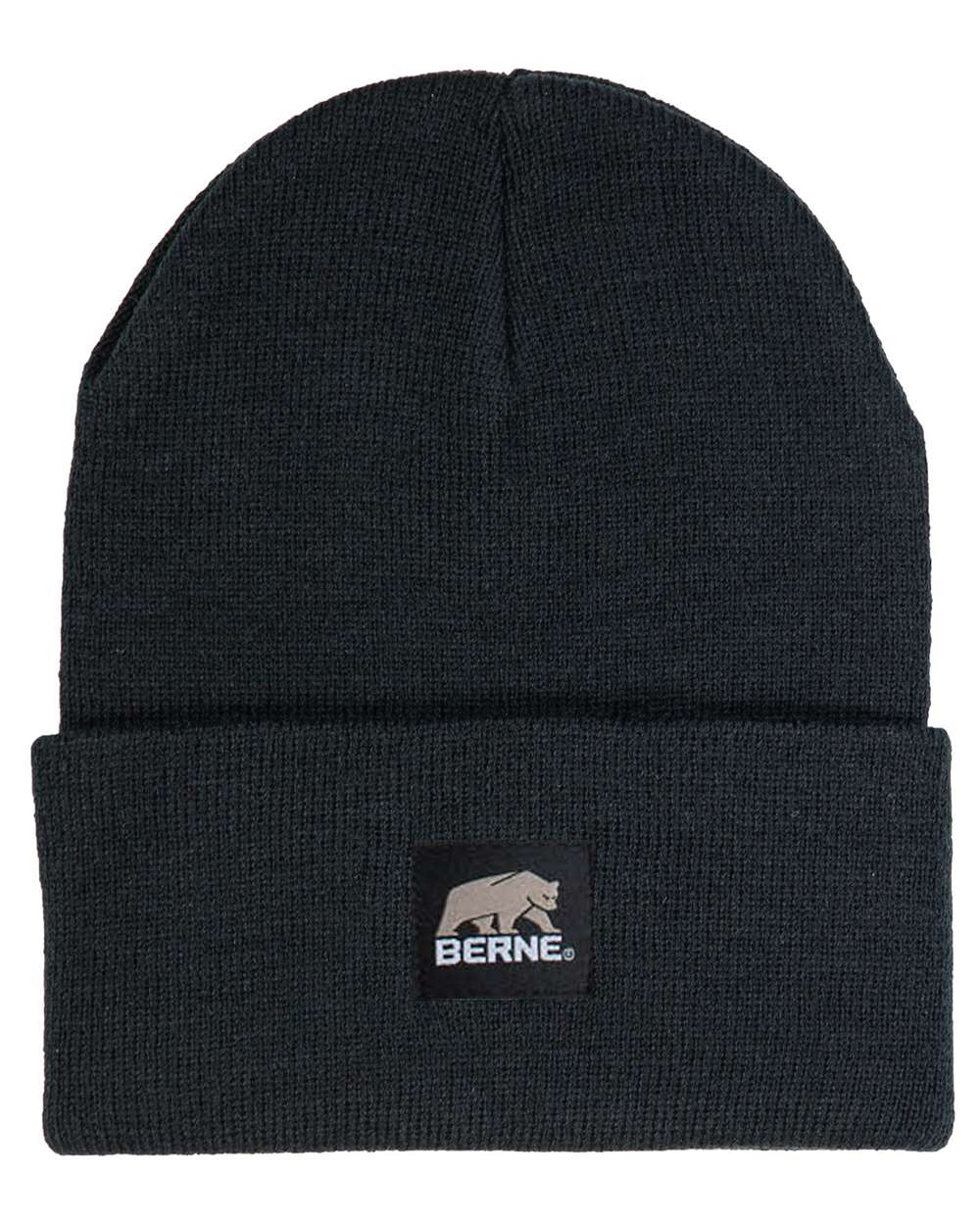 Berne Apparel Heritage Knit Cuff Beanie. H150 - Black