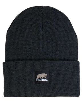 Berne Apparel Heritage Knit Cuff Beanie. H150 - Black