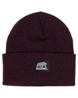 Berne Apparel Heritage Knit Cuff Beanie. H150 - Maroon/ Black