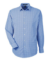 Devon & Jones Men's CrownLux Performance® Gingham Dress Shirt. DG536 - French Blue/ White