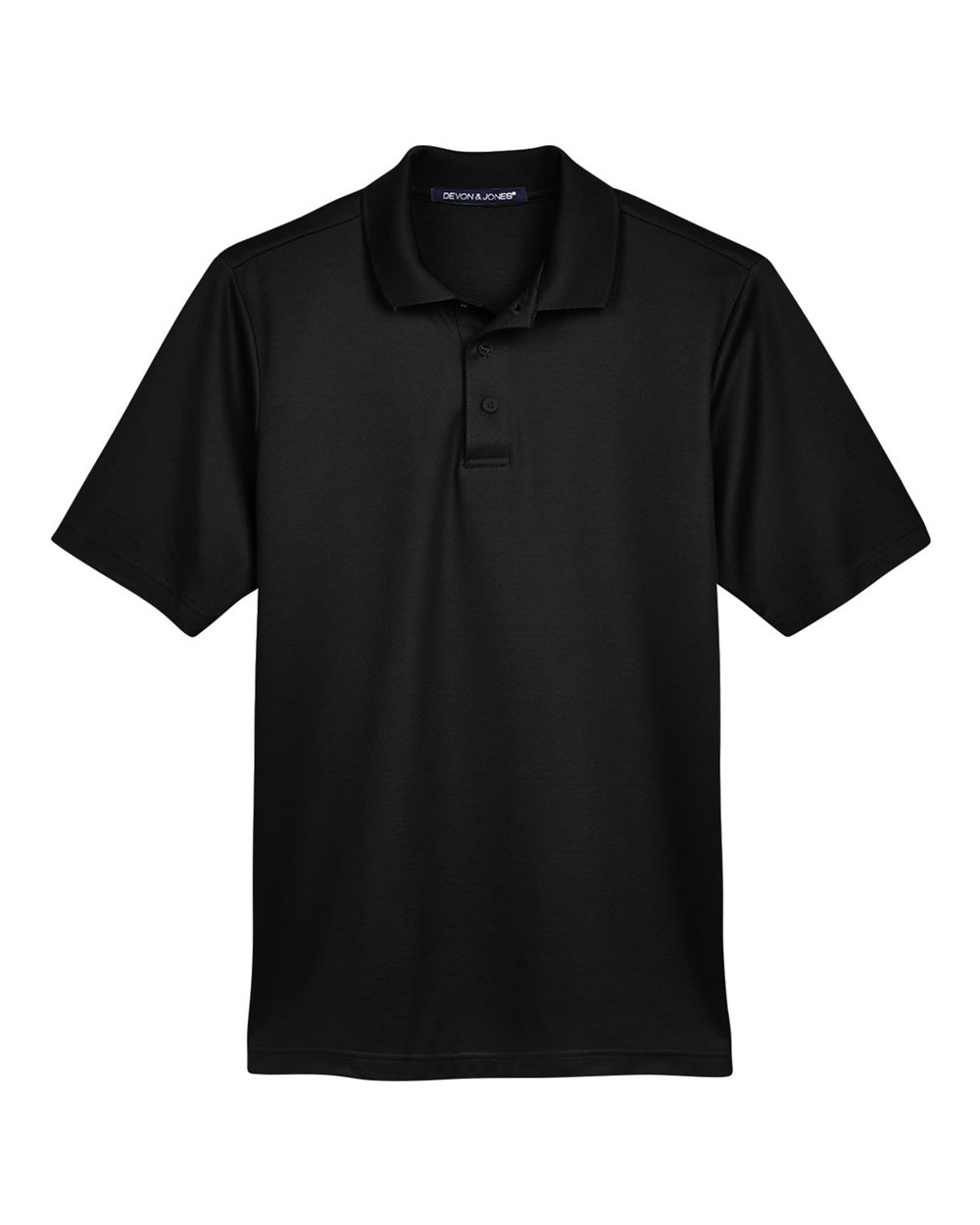 Devon & Jones Men's Tall CrownLux Performance® Plaited Polo. DG20T - Black