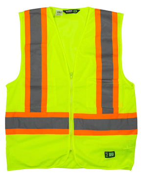 Berne Apparel Men's Hi-Vis Class 2 Multi-Color Vest. HVV046 - Yellow
