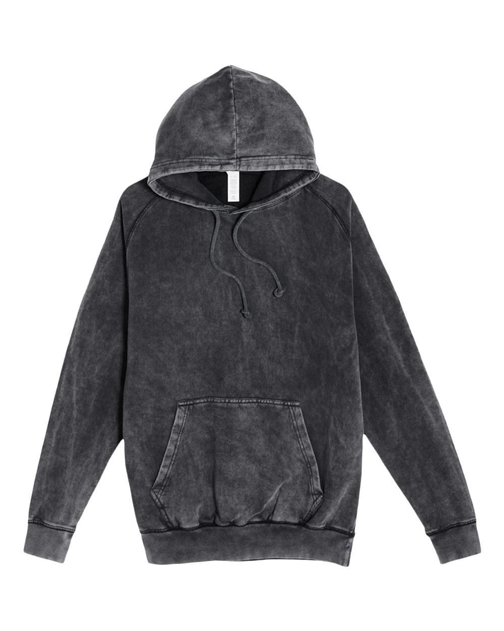 Lane Seven Unisex Vintage Raglan Hoodie Sweatshirt. LST004 - Vintage Black