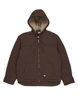 Berne Apparel Men's Heartland Washed Duck Hooded Work Coat. HJ626 - Bark