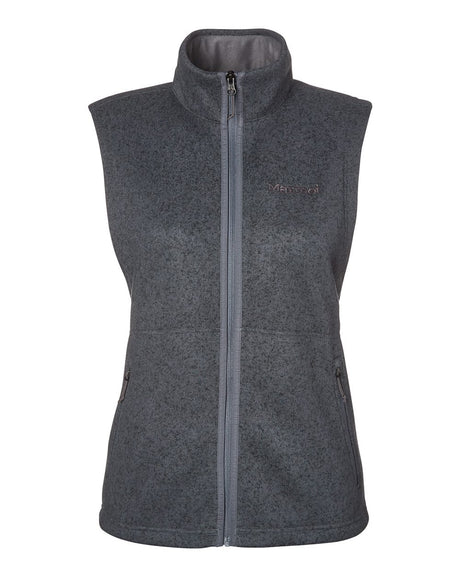 Marmot Women's Drop Line Fleece Vest. M16251 - Steel Onyx Heather