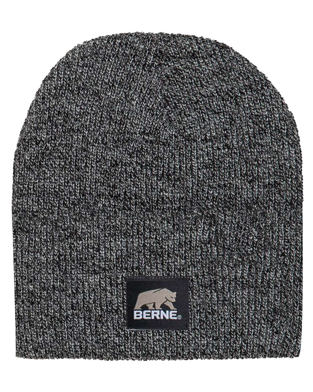 Berne Apparel Heritage Knit Beanie. H149 - Black/ White