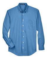 Devon & Jones Men's Tall Crown Collection® Broadcloth Woven Dress Shirt. D620T - French Blue