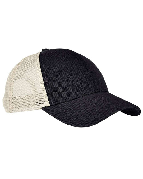 econscious Structured Hemp Trucker Cap. EC7093 - Black/ Oyster