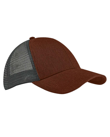 econscious Structured Hemp Trucker Cap. EC7093 - Sienna/ Black