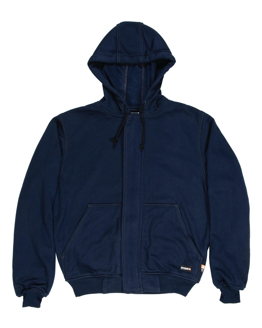 Berne Apparel Men's Tall Flame-Resistant Hooded Sweatshirt. FRSZ19T - Navy