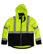 Berne Apparel Men's Tall Hi-Vis Class 3 Hooded Soft Shell Jacket. HVJS206T - Yellow