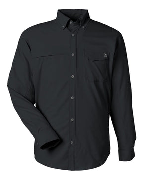 HUK Men's Tide Point Pocket Fishing Shirt. H150172 - Black