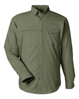 HUK Men's Tide Point Pocket Fishing Shirt. H150172 - Moss