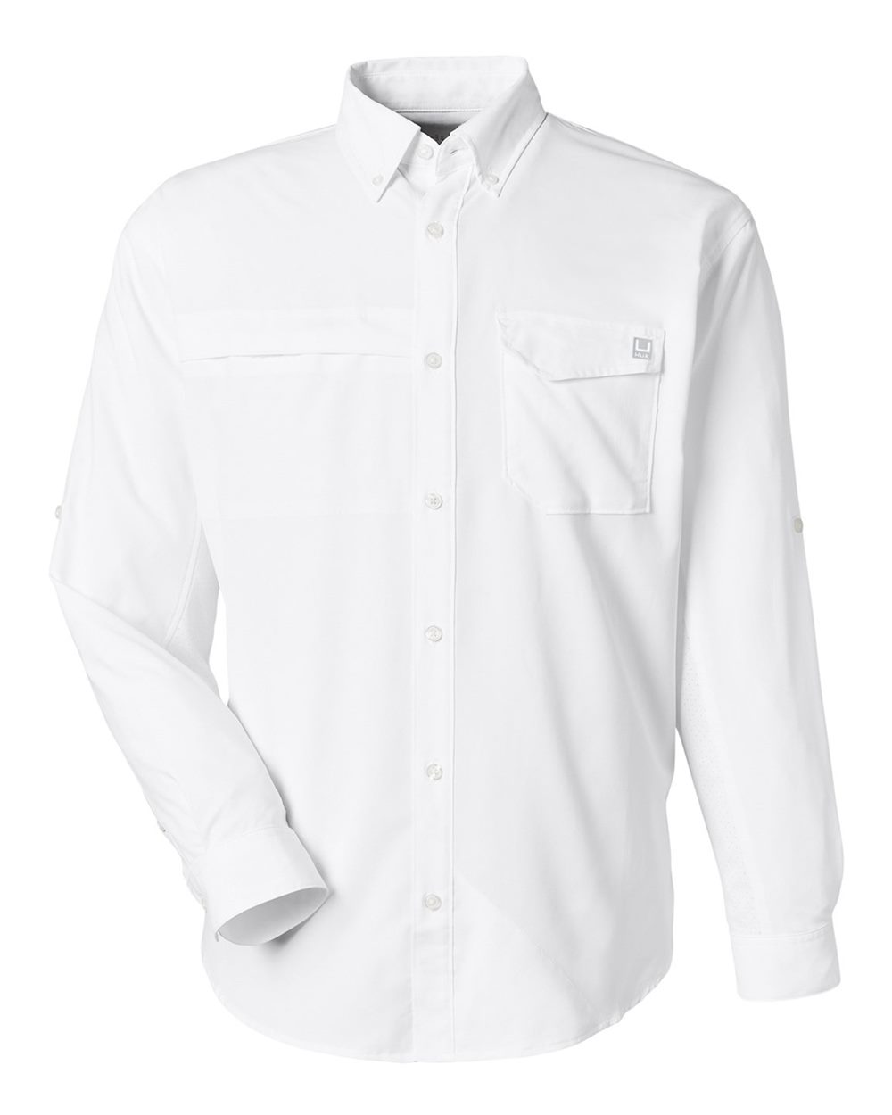 HUK Men's Tide Point Pocket Fishing Shirt. H150172 - White