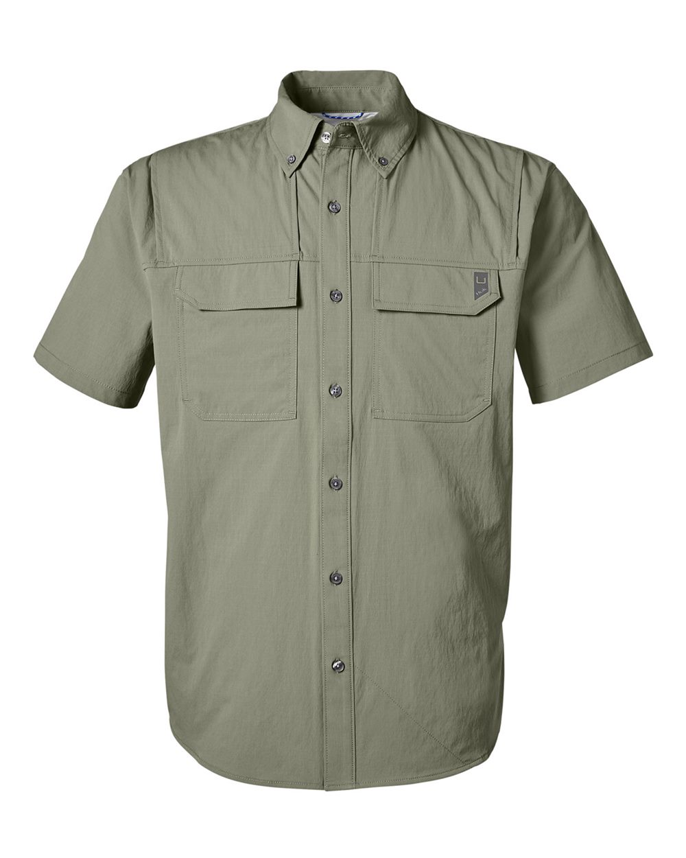 HUK Men's Creekbed Short Sleeve Shirt. H150183 - Moss