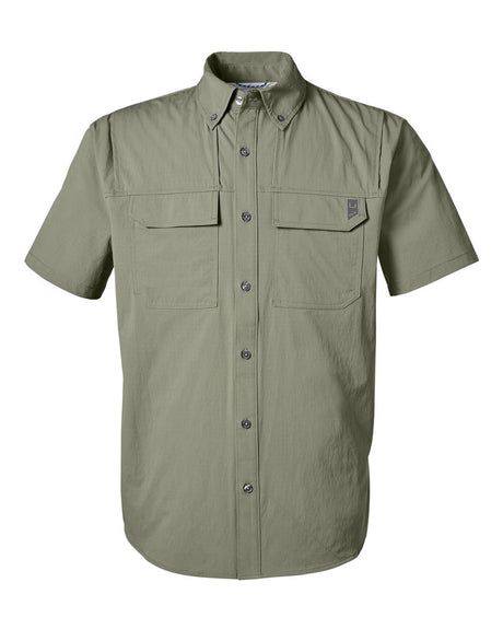 HUK Men's Creekbed Short Sleeve Shirt. H150183 - Moss