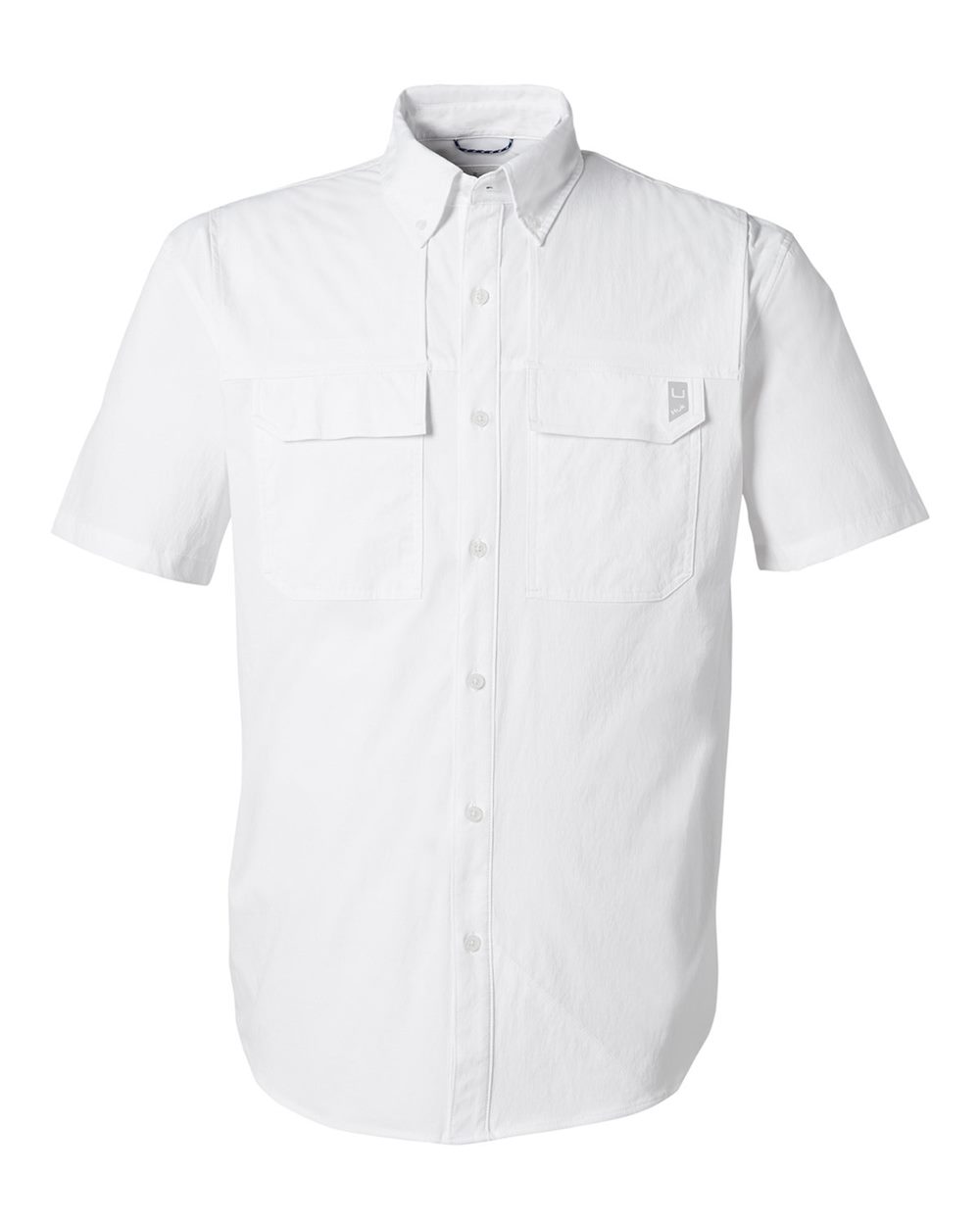 HUK Men's Creekbed Short Sleeve Shirt. H150183 - White