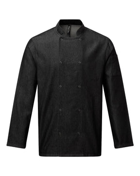 Artisan Collection by Reprime Unisex Denim Chef's Jacket. RP660 - Black Denim