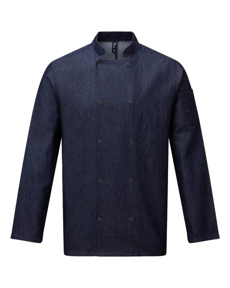 Artisan Collection by Reprime Unisex Denim Chef's Jacket. RP660 - Denim Blue