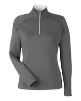 Fairway & Greene Women's Wells Tech Quarter-Zip Pullover. F12250 - Dark Shadow Grey Heather