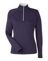 Fairway & Greene Women's Wells Tech Quarter-Zip Pullover. F12250 - Eclipse/ White