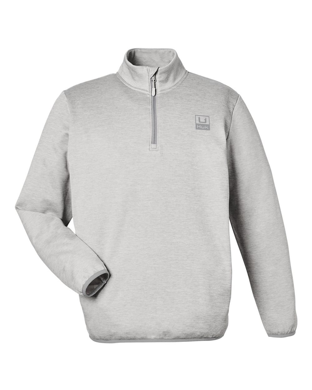 HUK Men's Coldfront+ Quarter-Zip Pullover. H130098 - Harbor Mist Heather