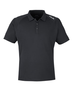 HUK Men's LoPro Solid Performance Polo. H12L005 - Black