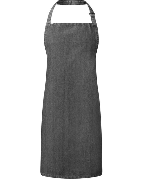 Artisan Collection by Reprime Recycled Bib Apron. RP150 - Black Denim