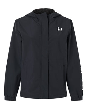 HUK Women's Storm Rain Jacket. H640027 - Black