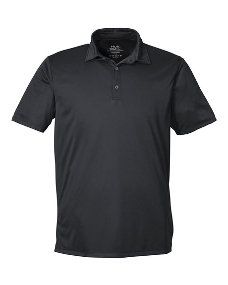 HUK Men's Pursuit Performance Polo. H120558 - Black