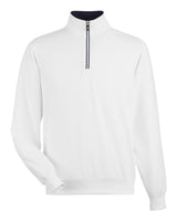 Fairway & Greene Men's Caves Tech Quarter-Zip Pullover. C11512 - White