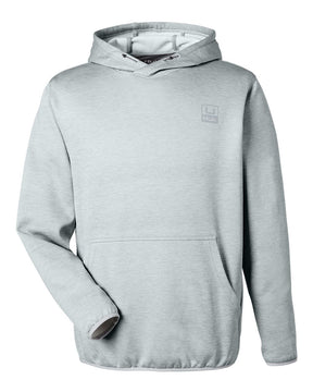 HUK Men's Coldfront+ Performance Hooded Sweatshirt. H130093 - Harbor Mist Heather