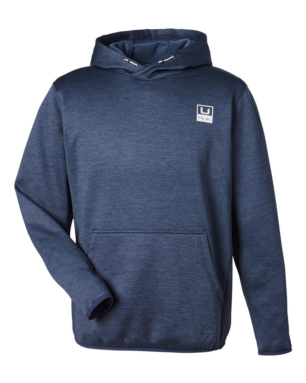 HUK Men's Coldfront+ Performance Hooded Sweatshirt. H130093 - Naval Academy Heather