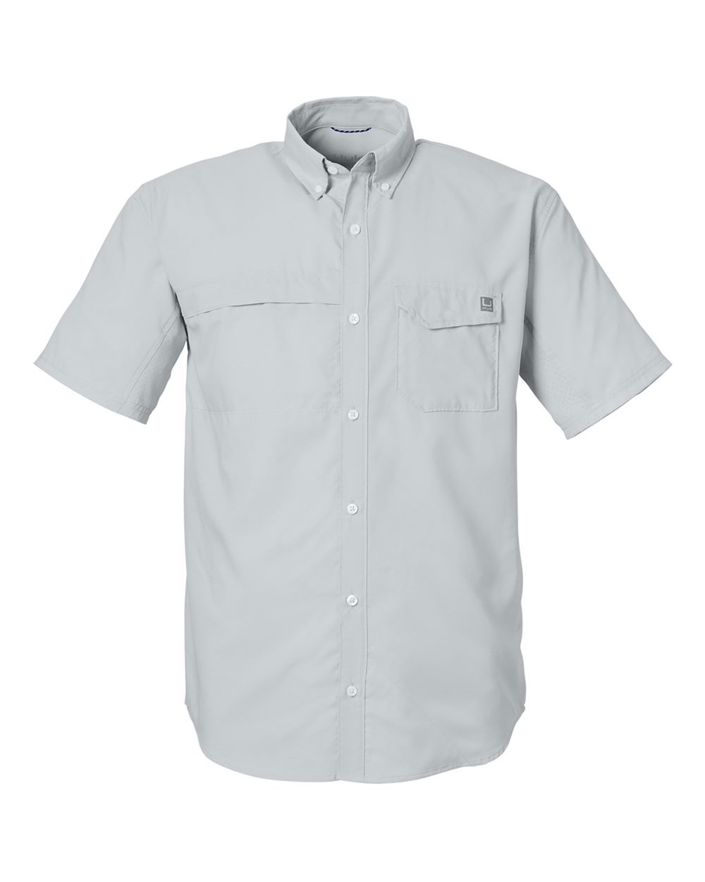 HUK Men's Tide Point Short Sleeve Shirt. H150171 - Harbor Mist