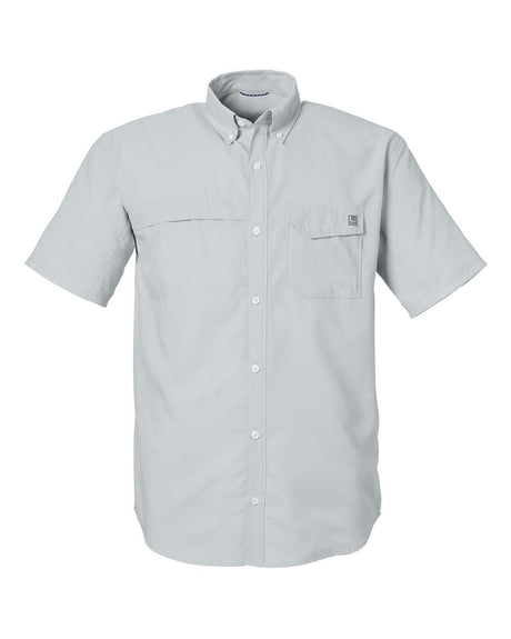 HUK Men's Tide Point Short Sleeve Shirt. H150171 - Harbor Mist