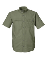 HUK Men's Tide Point Short Sleeve Shirt. H150171 - Moss