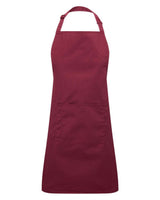 Artisan Collection by Reprime Recycled Pocket Bib Apron. RP154 - Burgundy
