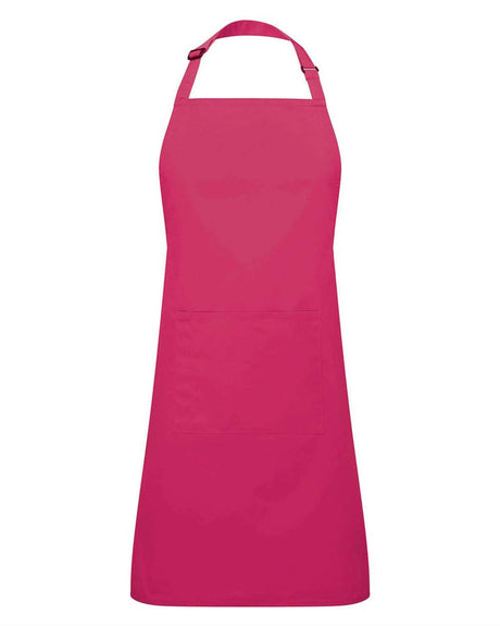Artisan Collection by Reprime Recycled Pocket Bib Apron. RP154 - Hot Pink