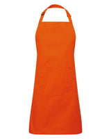 Artisan Collection by Reprime Recycled Pocket Bib Apron. RP154 - Orange