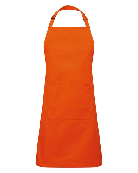 Artisan Collection by Reprime Recycled Pocket Bib Apron. RP154 - Orange